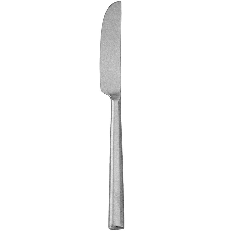 Walco 1211FS Erik 7″ 18/10 Fieldstone Finish Stainless Steel Extra Heavy Weight Butter Knife – 12/Pack